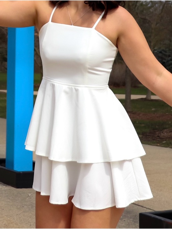 Dresses & Skirts - White Sundress with Spaghetti Straps & Bow Tie Back